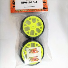 COPPIA DI RUOTE SP RACING SP01025-4 GOMME IN LATTICE RAIN 1/10 TOURING