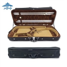 Double Violin Case 4/4 Full size Viola Case Hold 2 Violin 4 Bows with Sheet Bag