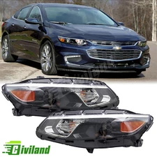 Pair Headlights Headlamp Assembly For 2016 2017 2018 Chevrolet Malibu LEFT&RIGHT