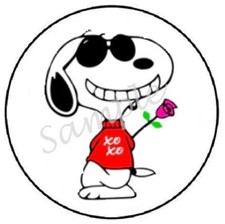 BEAGLE XOXO ENVELOPE SEALS LABELS STICKERS PARTY FAVORS