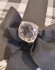HUGE Clear Crystal Quartz Cushion Ring SIZE 6 — photo 3