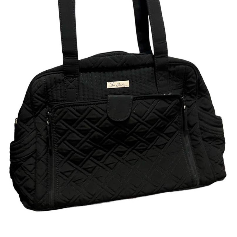 Vera Bradley Black Quilted On the Stroll Tote Bag Dia… Gem