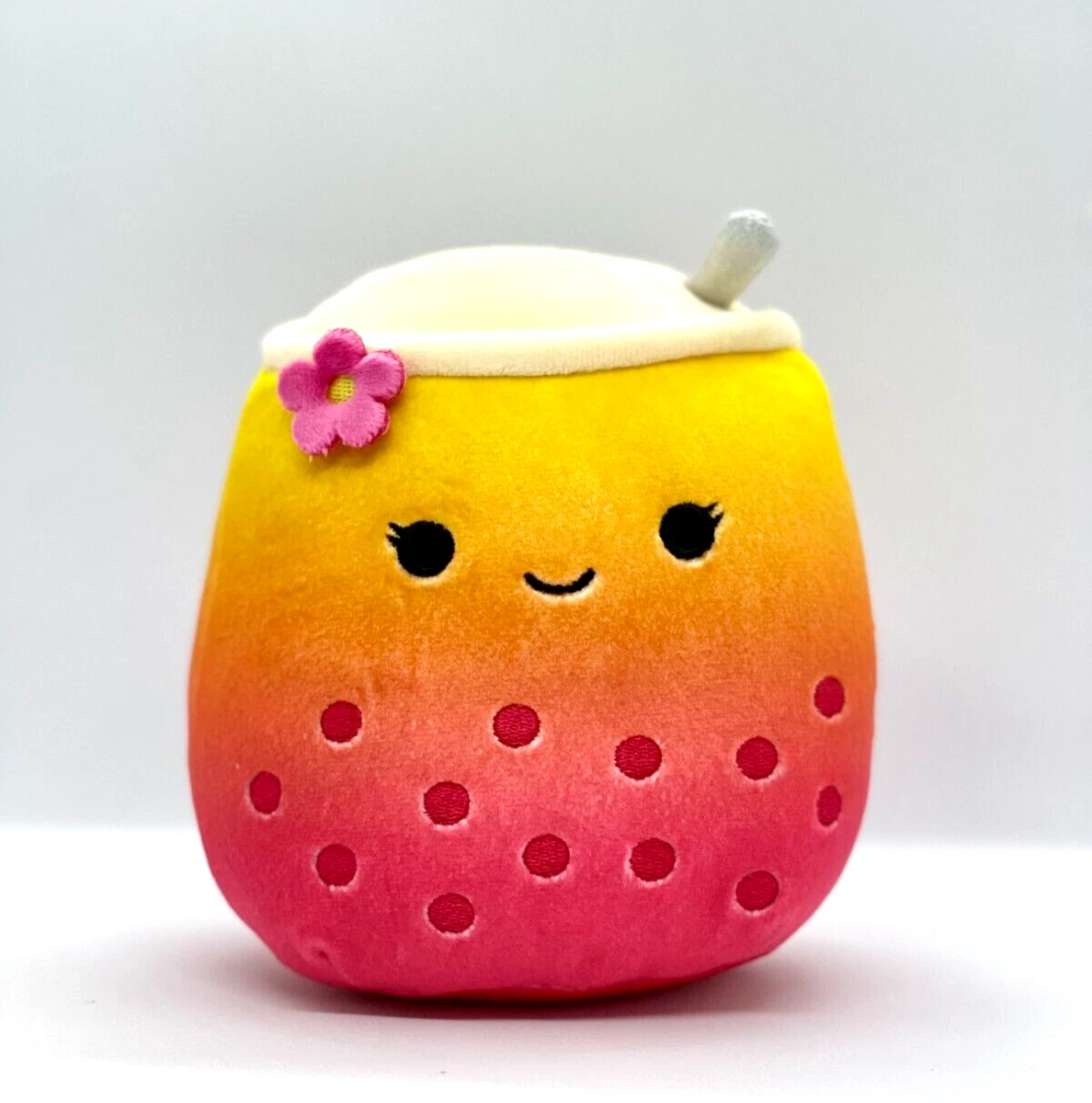 Squishmallow Food Bergit the Tropical Drink Boba Milk Tea Stuffed