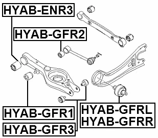 BUJE DE BRAZO PARA VARILLA DE CONTROL DE VÍA TRASERA - Para Hyundai SONATA (GF) 2009- 55499-3S0 Foto 2 de 3