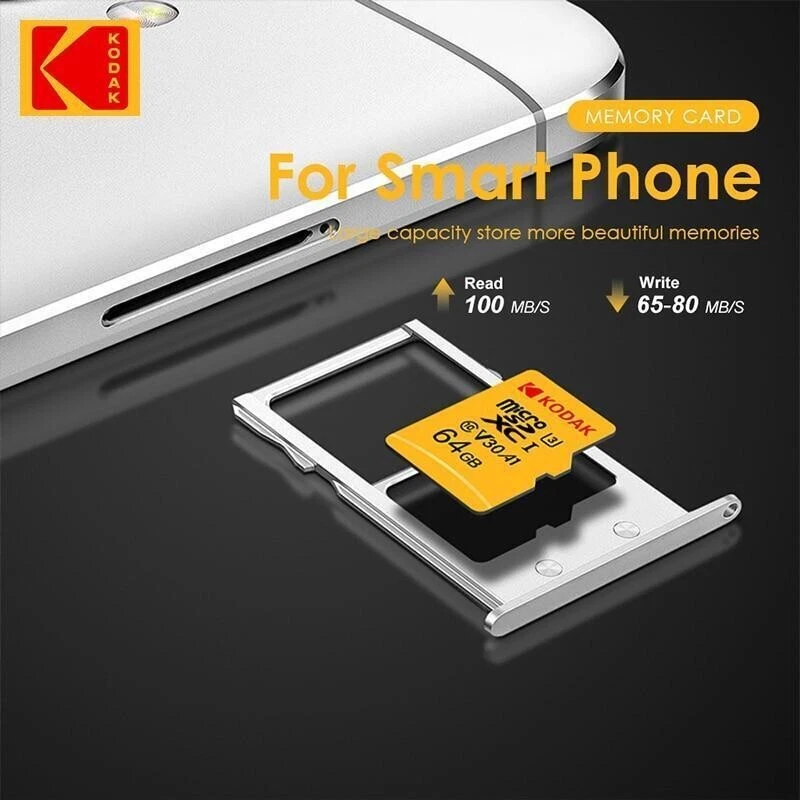 KODAK 64GB TF MICRO SD CARD CLASS 10 U3 MOBILE, CAMERA MEMORY SHIPS FROM USA - Image 3 of 4