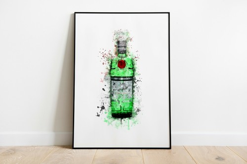 Watercolour Paint Splash Prints Wall Art A4 A3 A2 A1 Maxi Alcohol Spirits Beer - Picture 19 of 42