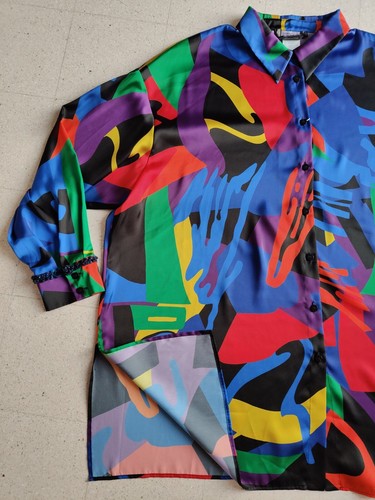 🌟MARINA RINALDI SATIN Blouse PLUS size 31- W22 US_60It_52De_56Fr_26Uk - Picture 22 of 24