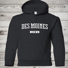 Des Moines Hoodie for Kids  Des Moines Iowa Youth Pullover Hoodie  The 515 DSM