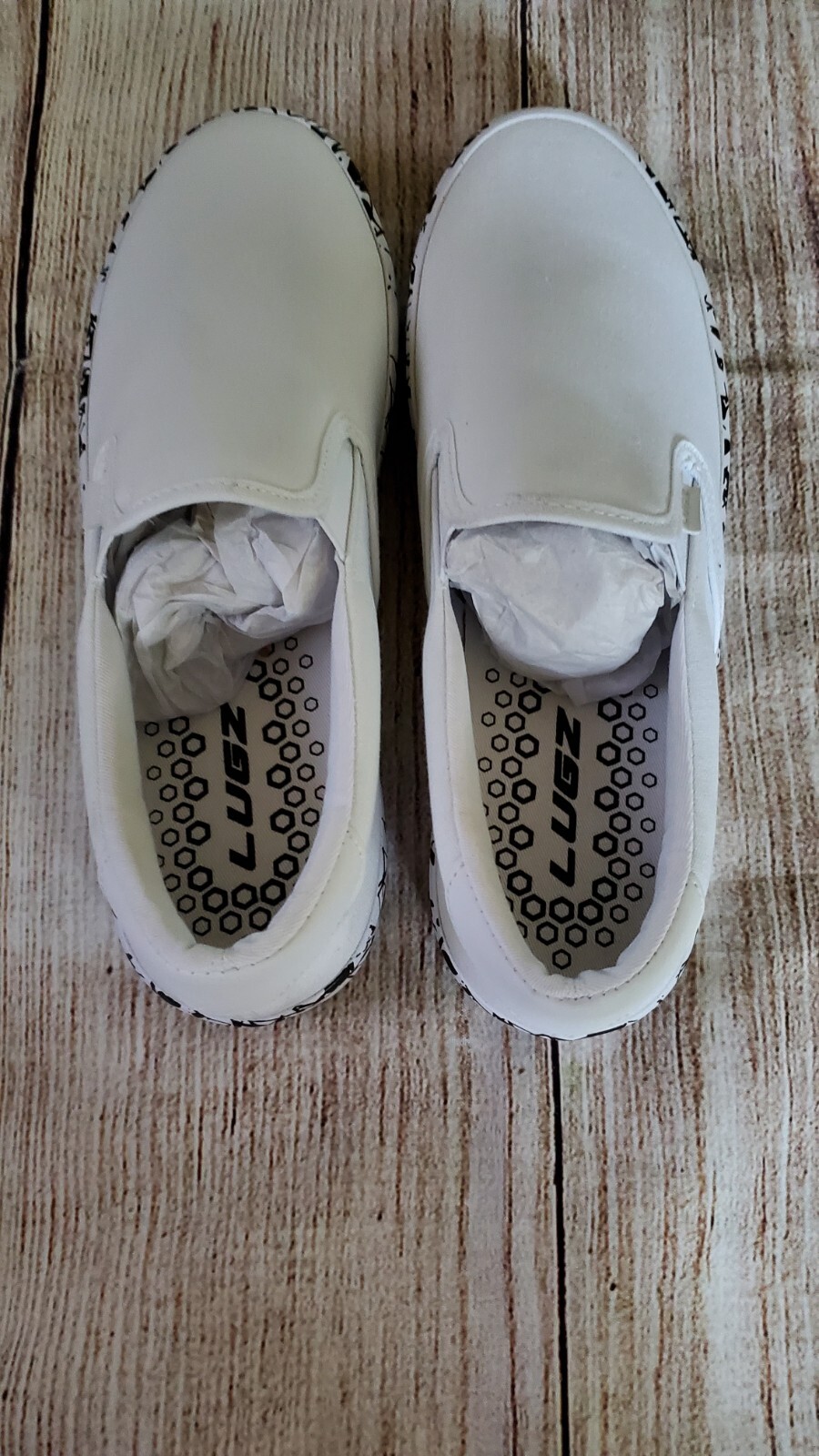 LUGZ Men's White Paint Splatter Slip On Shoes Size 8.5 Gem