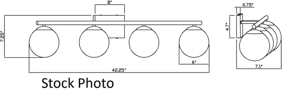 Forte Lighting Farrell - 4 Light 42" Bath Vanity Light -5745-04-12- Gold - Image 3 of 4