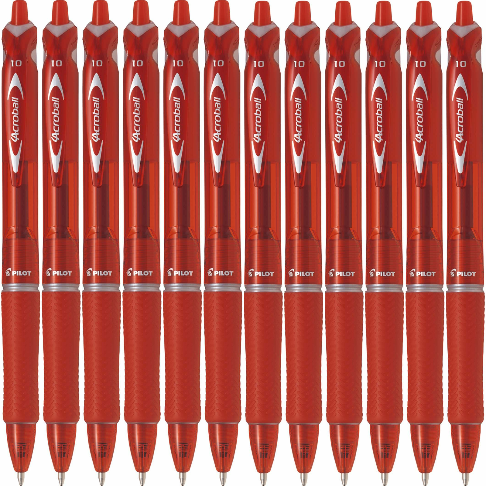 Pilot Acroball BegreeN Retractable Ballpoint Pen Medium 1.0mm - Pack of 12 - Red