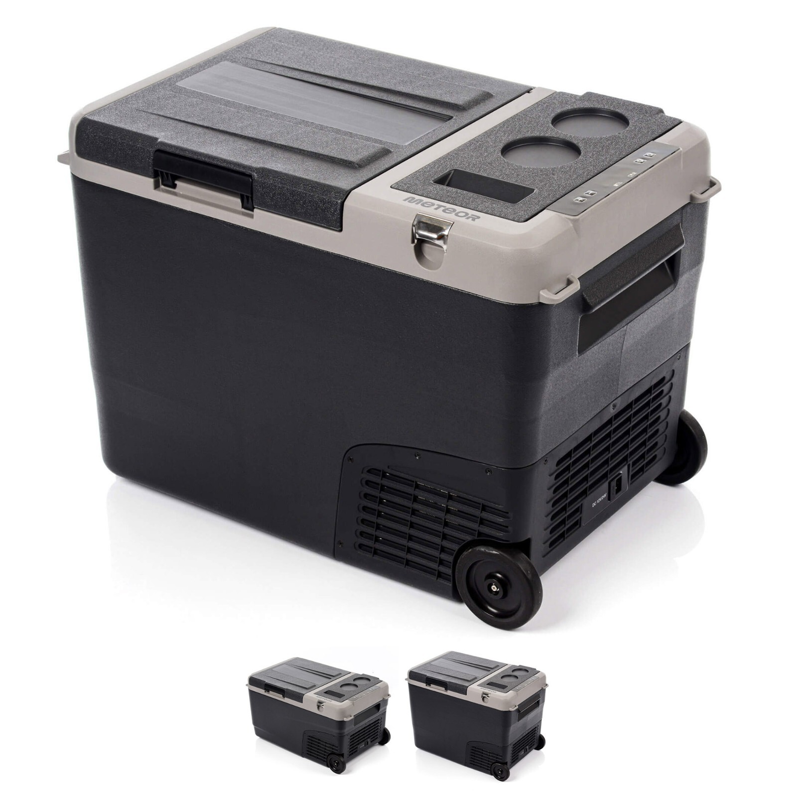 Frigorífico 40L Compresor Frigorífico 2 Cámaras Frigoríficas con Asa de Transporte Botellas Camping