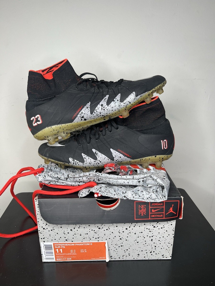 Nike Hypervenom Phantom 2 FG Neymar Sz 11 Bred Jordan Soccer Cleat