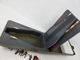 Vintage 1987 Micro Machines Army Gear Canteen/Aircraft Carrier w/ 10 Figures