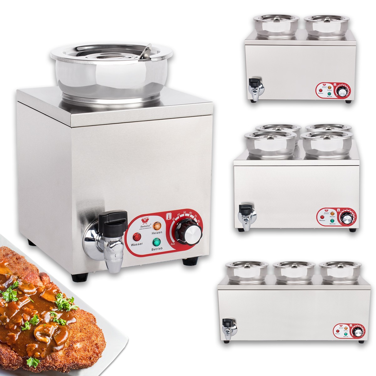 Suppenwärmer Speisenwärmer Soßenwärmer Saucenwärmer Suppentopf Gastro Beeketal