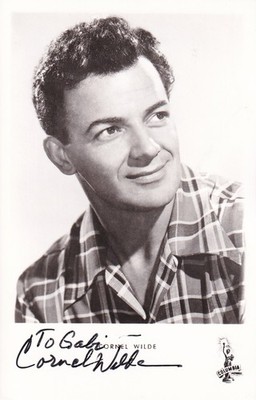 Cornel Wilde Original Autograph On Nice Card