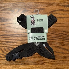 New Gooby Black Mesh Dog Harness Size M Comfort X Adjustable Buckle Wow Look!!!