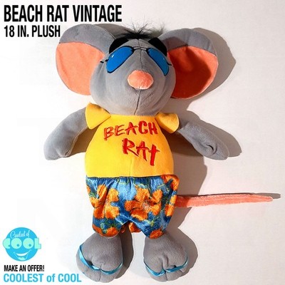 Beach rat plush vintage stuffed toy animal 2008 Nanco 18 in. Sunglasses