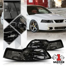 Smoke Tinted Headlight Clear Corner Turn Signal Reflector For 99-04 Ford Mustang Smoke Tinted Headlight Clear Corner Turn Signal Reflector For 99-04 Ford Mustang