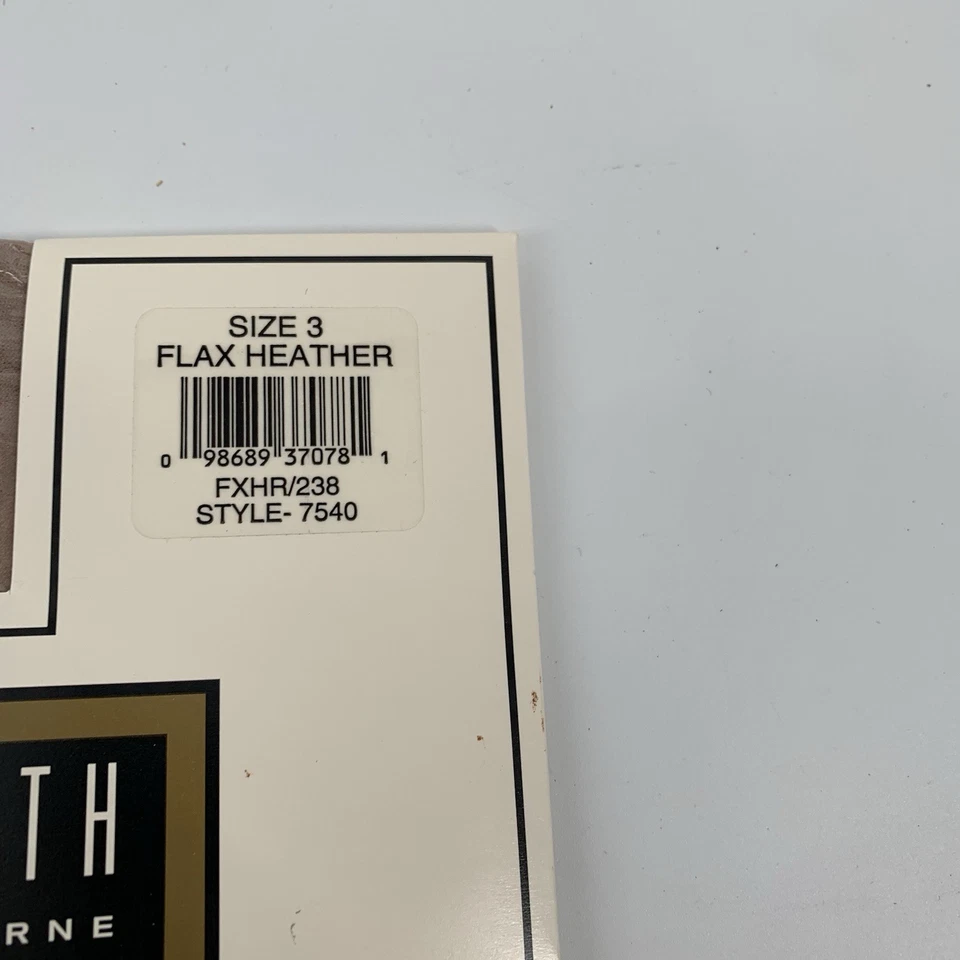 Vintage 1990s Elisabeth By Liz Claiborne Silky Sheer Pantyhose Sz 3 Flax Heather - Image 4 of 4