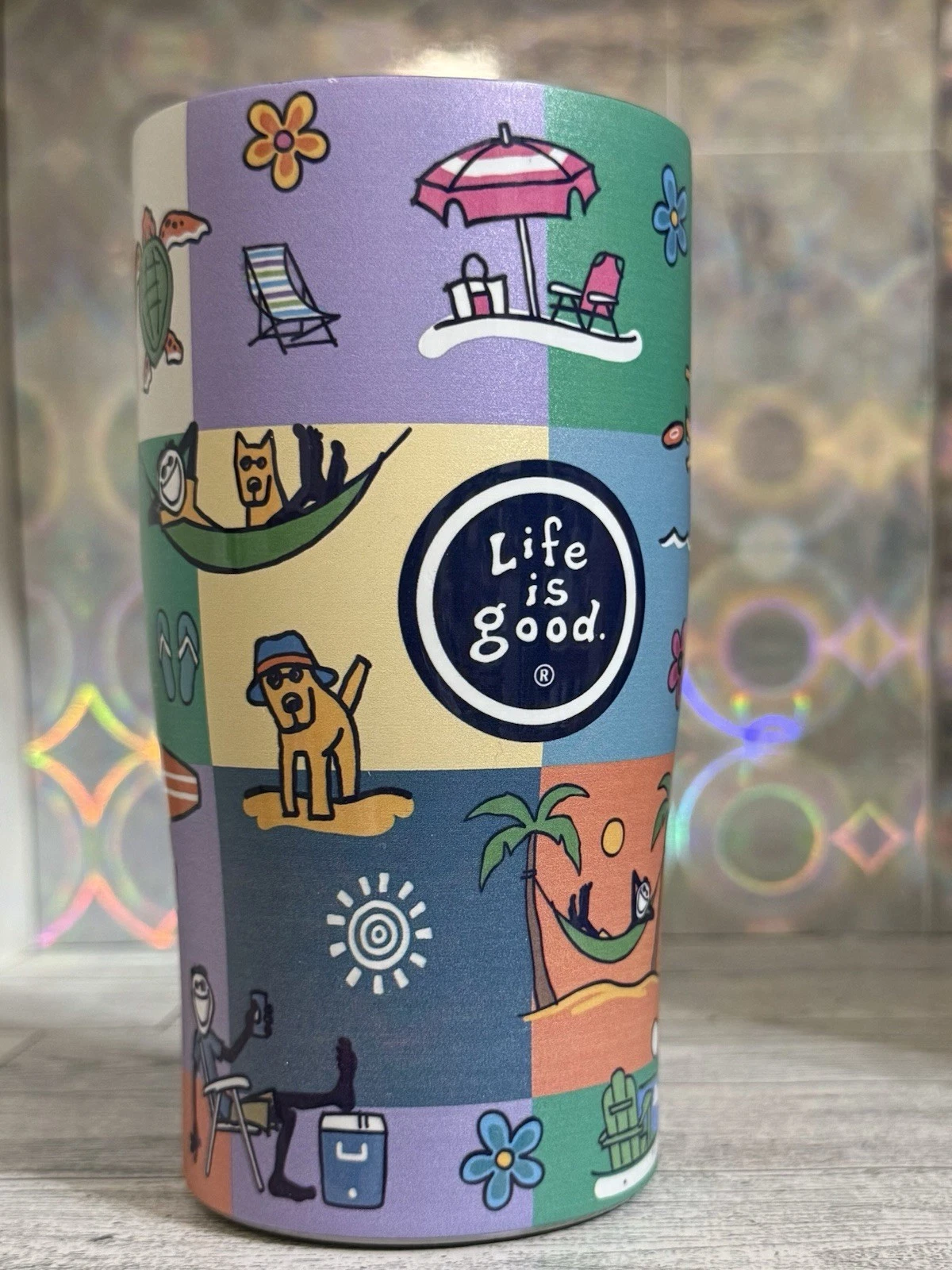 Life Is Good Jack Jackie Jake 4 in 1 Drink Can Bottle Cooler Stainless Insulated