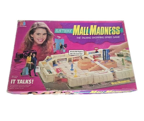 Vtg 1989 Milton Bradley Electronic Mall Madness Game Tested Working Complete