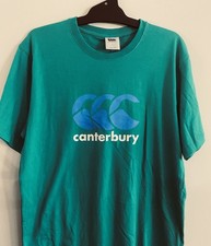 Canterbury Shirt Mens Med ,Green CCC Logo Rugby Graphic Casual T-Shirt Tee