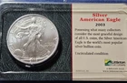 A 2003 Rare Silver ~ American Eagle ~ Littleton Coin Co. ~ Brilliant Unc