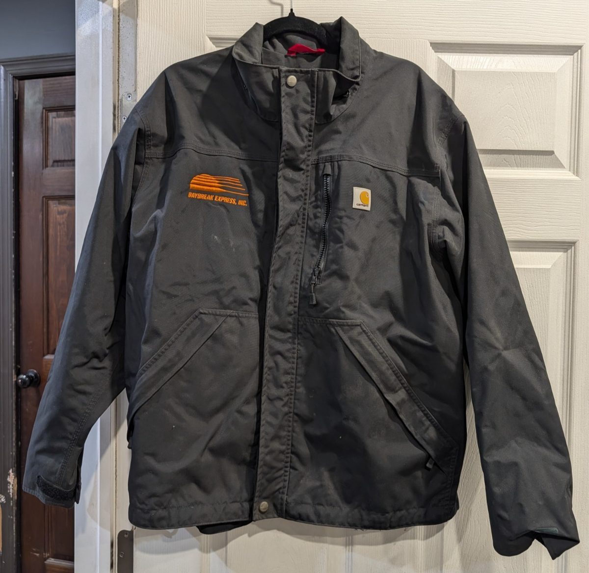 CARHARTT J126 001 LARGE REGULAR WATERPROOF BREATHE HOODED BLACK