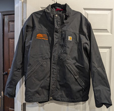 CARHARTT J126 001 LARGE REGULAR WATERPROOF BREATHE HOODED BLACK JACKET