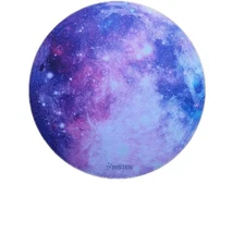 Round Galaxy Mouse Pad. Purple Nebula Space Stars Desk Mat