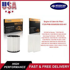 Engine Cabin Air Filter Kit for 2002-2006 Acura RSX Honda CR-V 2003-2006 New