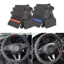 Wildleder Lenkrad Leder Abdeckung Für Mercedes A B E CLA GLA Klasse W213 W176