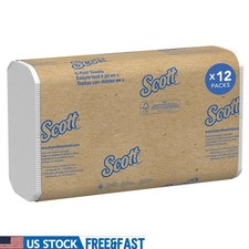 C Fold Paper Towels 2400 Sheets Bulk Fast Drying Absorbency Pockets 12 Packs New