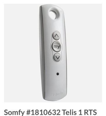 Somfy Remote  MPN# 1810632 -  74300 