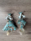Murano 2 glass figurines with sticker. Height 50 cm/ 20 inches