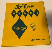 Lee-Norse Miner Service Parts Price List Binder “Empty”
