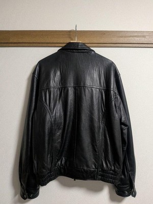 ジャケット・アウター old londo fog leather wool blouson black LONDON FOG】Black Leather Blouson Jacket L Size | eBay