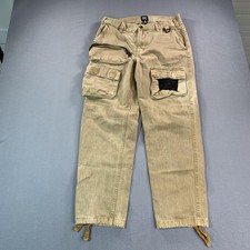 BDG Urban Outfitters Cargo Pant Men 32x30 Beige Drawstring Hem Y2K Baggy Hipster