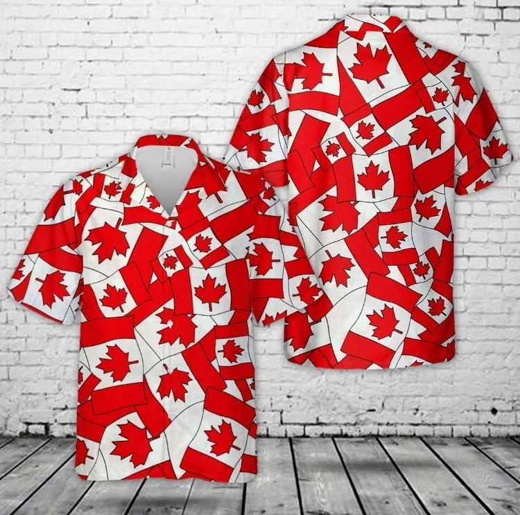 Canadian Flags, Canada Day Hawaiian Shirt
Opens in a new window or tab