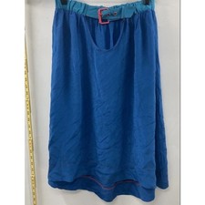 NWT Marc By Marc Jacobs Womens Blue Silk Belted Bottom Swim Skirt Sz. M