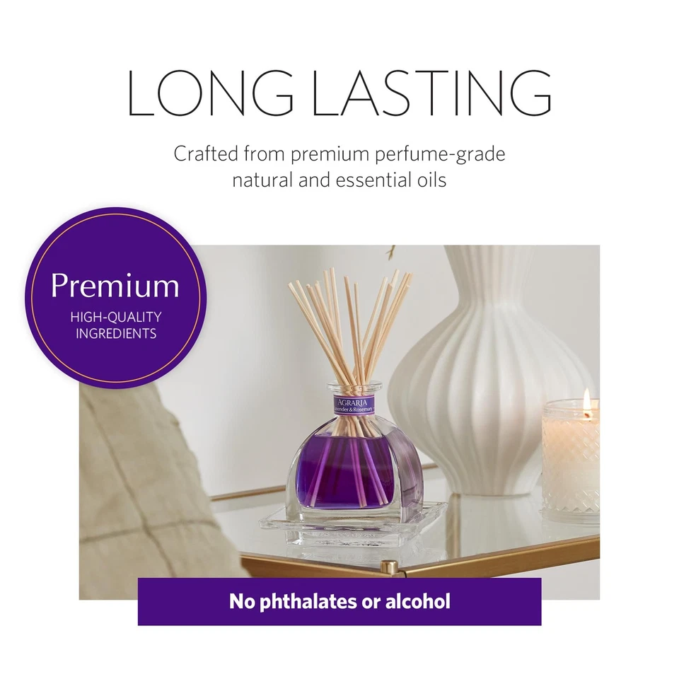 Lavender Rosemary Reed Diffuser Set Luxurious Home Fragrance Gift 12 Months - Image 4 of 4