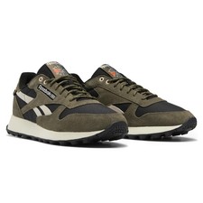 Sz Reebok Unisex-Adult Classic Leather Sneaker Core Black/Army Green/Stucc,
