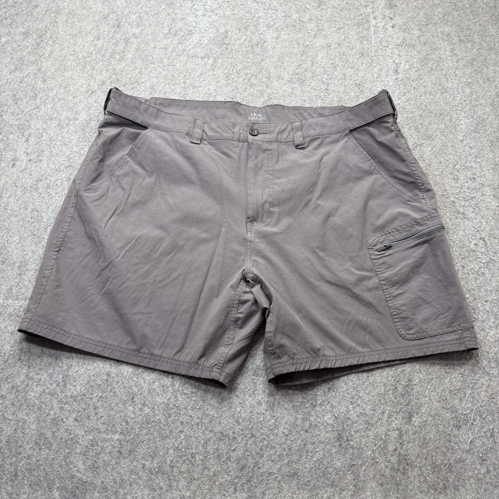 Huk Cargo Fishing Shorts Men 3XL Gray 7" Stretch Next Level Performance