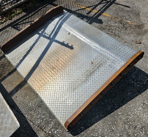 60" x 48" Aluminum Dock Plate w/ Steel Side Rails (56" Interior) - Great!