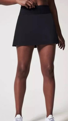 SPANX Get Moving Booty Boost 14  Athletic/Tennis Skort Black #50196R New XL
