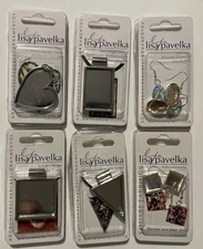 LISA PAVELKA Adornments Silver Plated Base Metal Bezel & Earring Lot Of 6