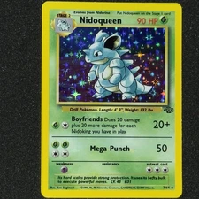 1999 Pokemon NIDOQUEEN #7 HOLO BLEED Misprint ERROR Jungle Set Card Rare WOTC NM