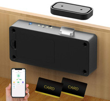 Smart Cabinet Lock No Drill RFID NFC Bluetooth App iOS Watch Hidden Keyless