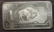 1 Troy Ounce Oz .999 Fine Iron .....Ships From Ohio........Lot 2201